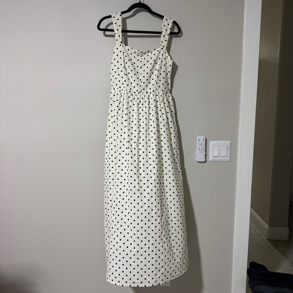Petal & Pup Cream Polka Dot Midi Dress - Picture 3 of 9